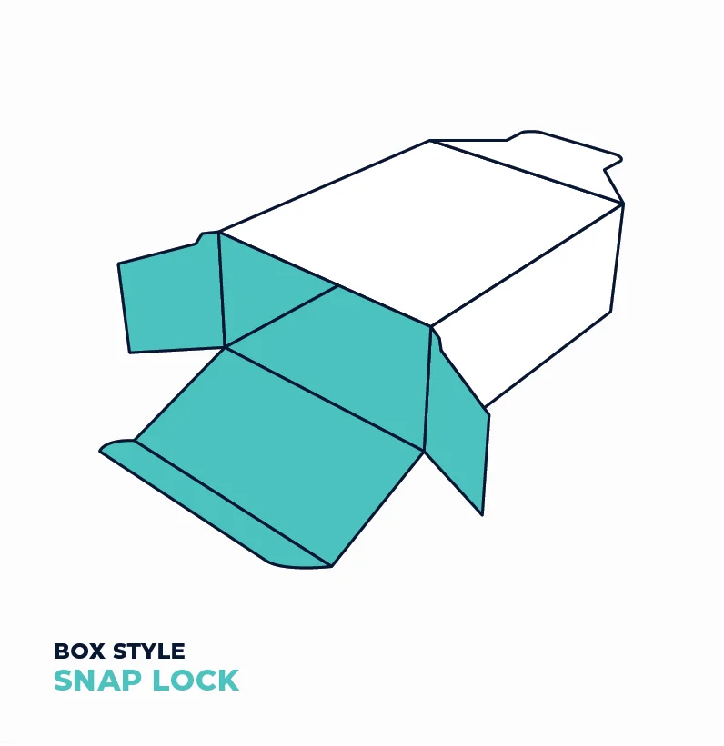 Tuck in Snap Bottom Lock box 3D