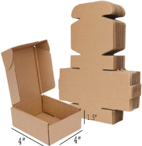 4 x 4 Kraft small mailer boxes
